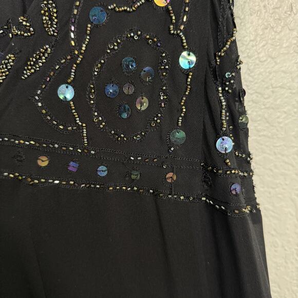 Vintage Sue Wong Nocturne Dress Womens 4 Beaded Silk Whimsigoth Fairy Y2K NEW - Picture 15 of 16